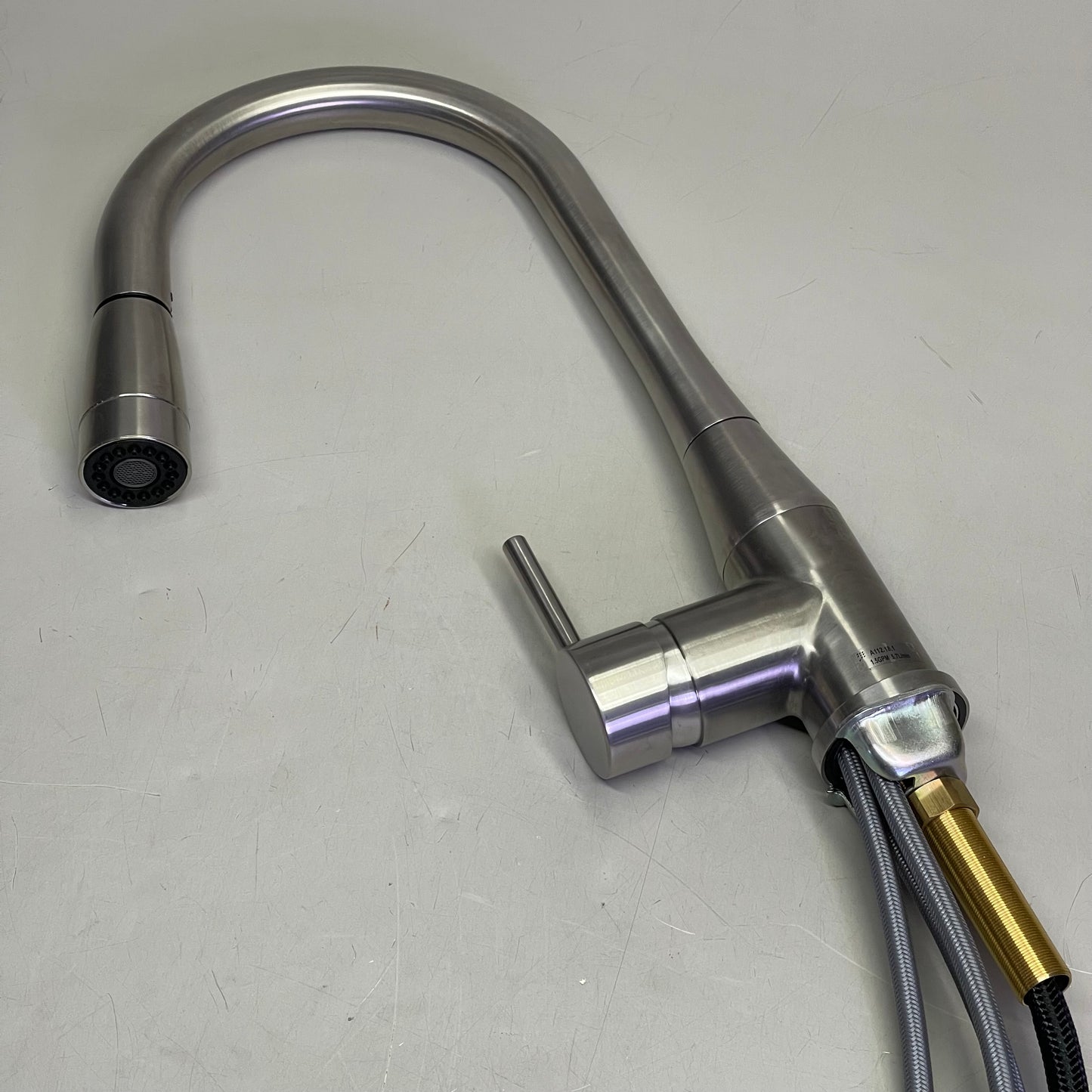 SYMMONS Sereno Single Handle Pull-Down Kitchen Faucet Satin Nickel SK2302STSPD10