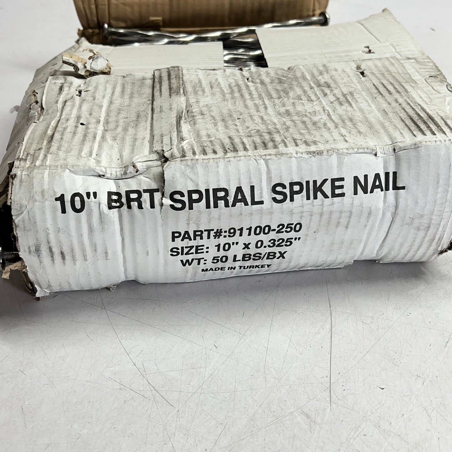 PERMALOC (240 PIECE, 50 LBS BOX) Spikes Spiral Steel 10" X 0.325" 91100-250
