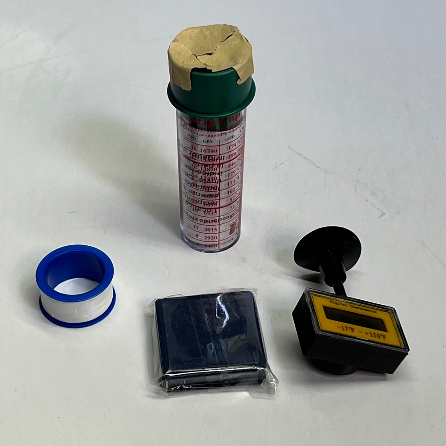 AM CONCERVATION Shower Head, Faucet, Drip Cup & Thermometer Kit Polished Chrome