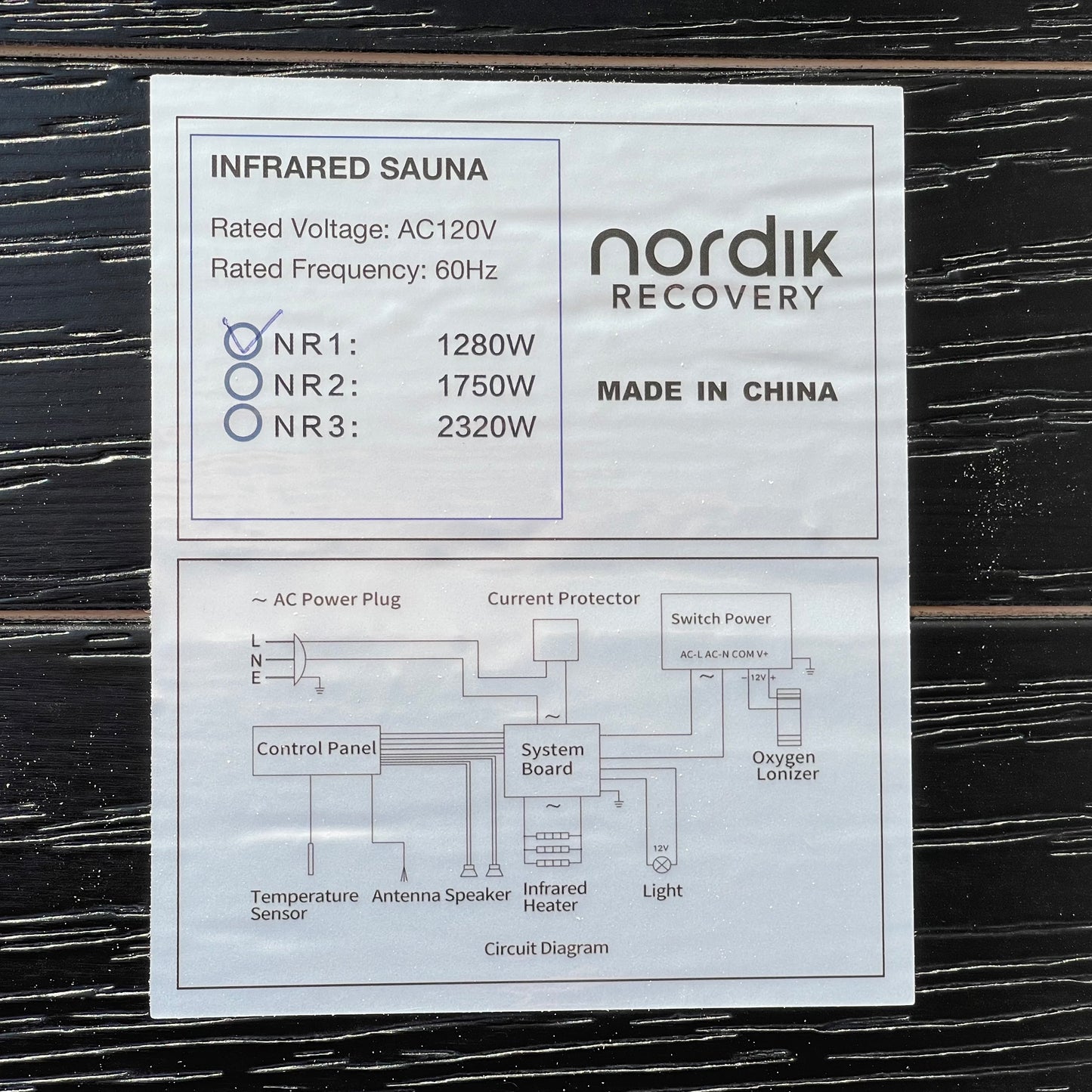 Z@ NORDIK RECOVERY Infrared Sauna Floor(?) Panel, 63”x26.5” (New, Small Ding)