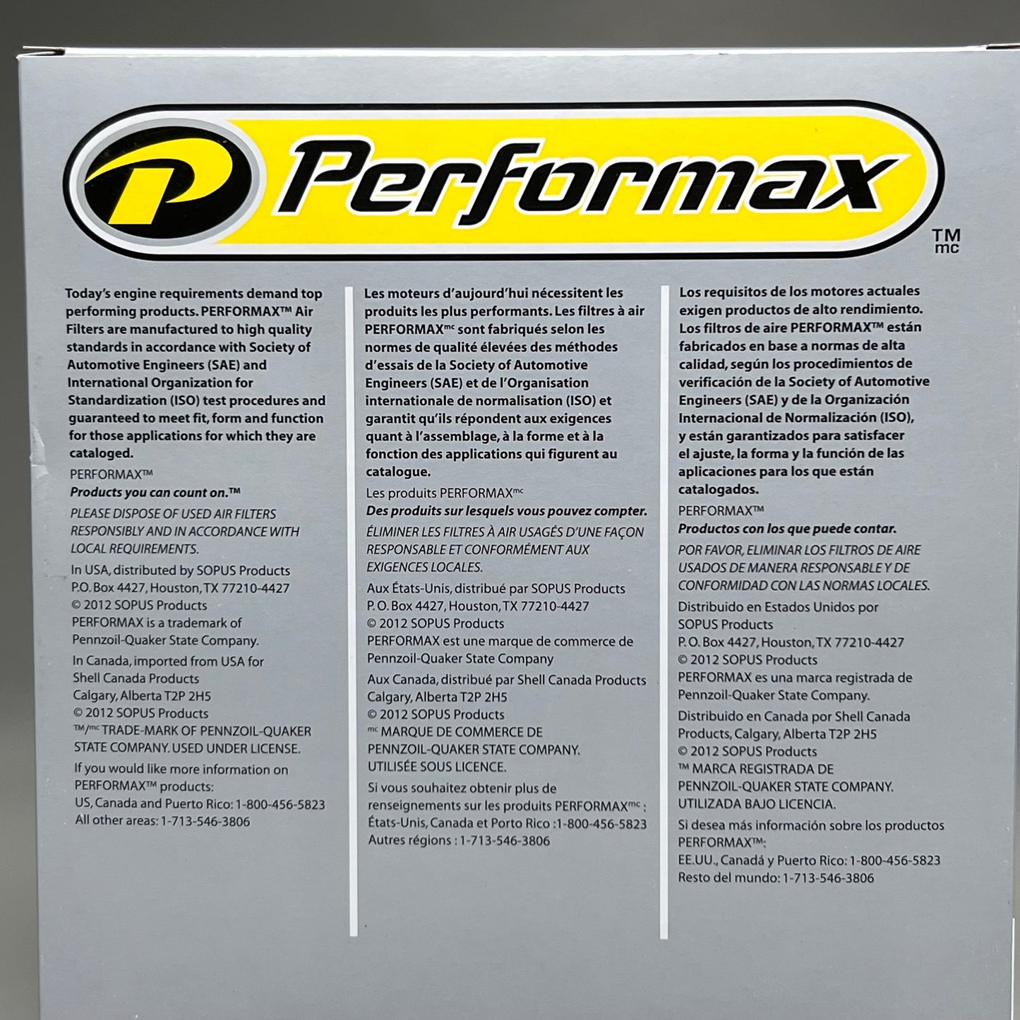 PERFORMAX Air Filter PA-578 Automotive Air Filter