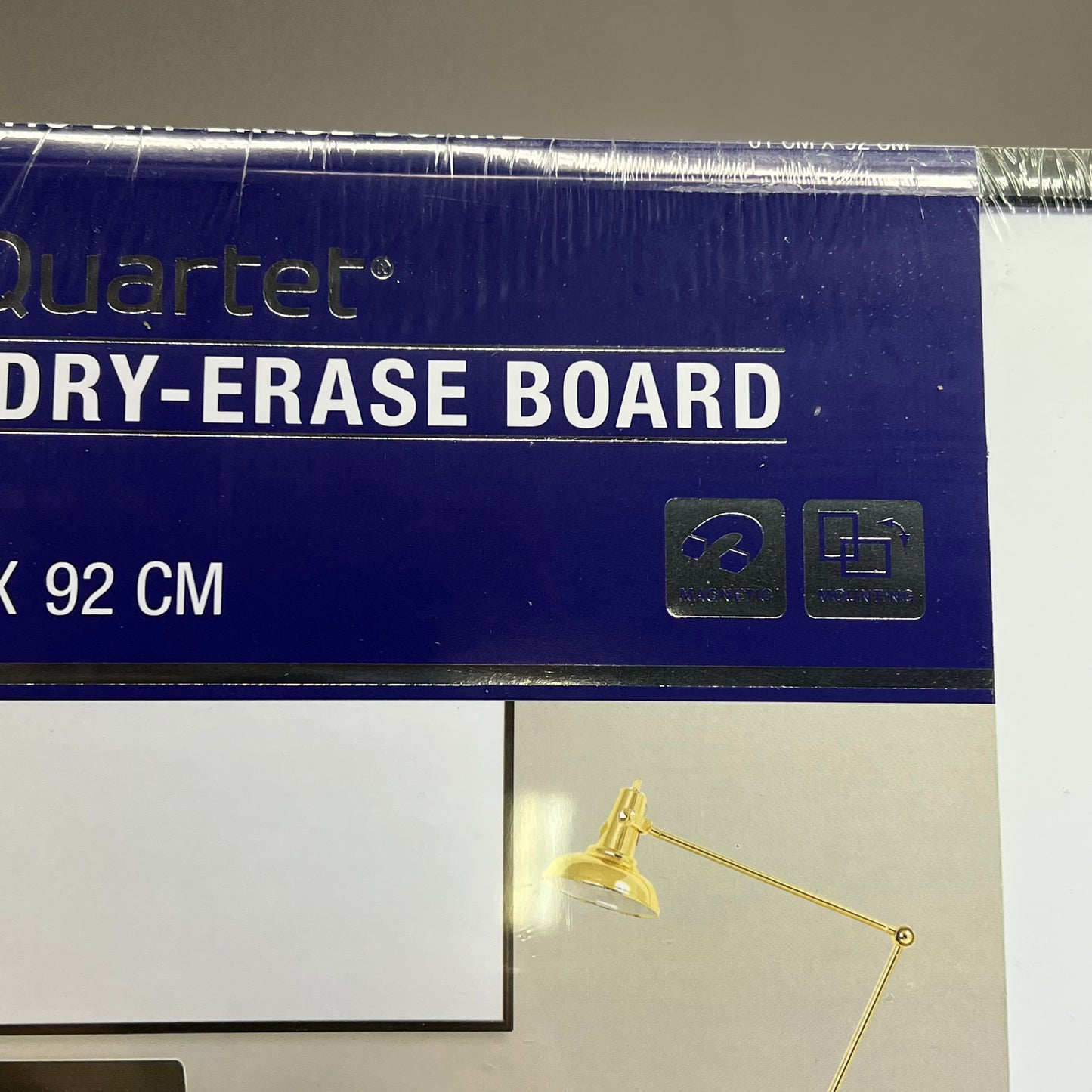 QUARTET Magnetic Dry-Erased Board Anodized Aluminum 36"x24" Black 21502-9