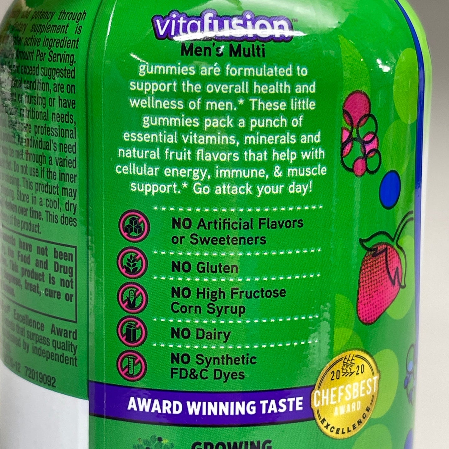 ZA@ VITAFUSION (12-PACK) Men's Daily Multi-Vitamin Gummies 150 Gummies BB 07/24 F