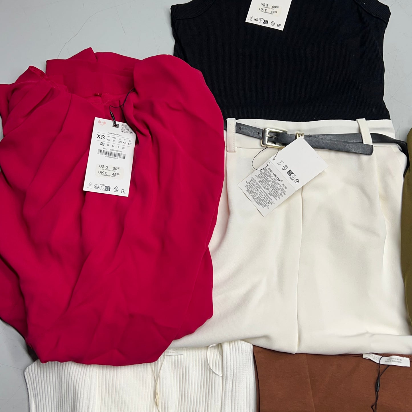 ZA@ ZARA Lot of Assorted Clothing Dresses & Blouses Women's Sz S & XS