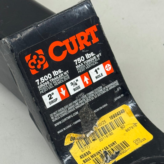CURT Ball Mount Hitch Steel Shank No Ball 12" Overall Length Black 50700C-R1 (As-Is See Images)