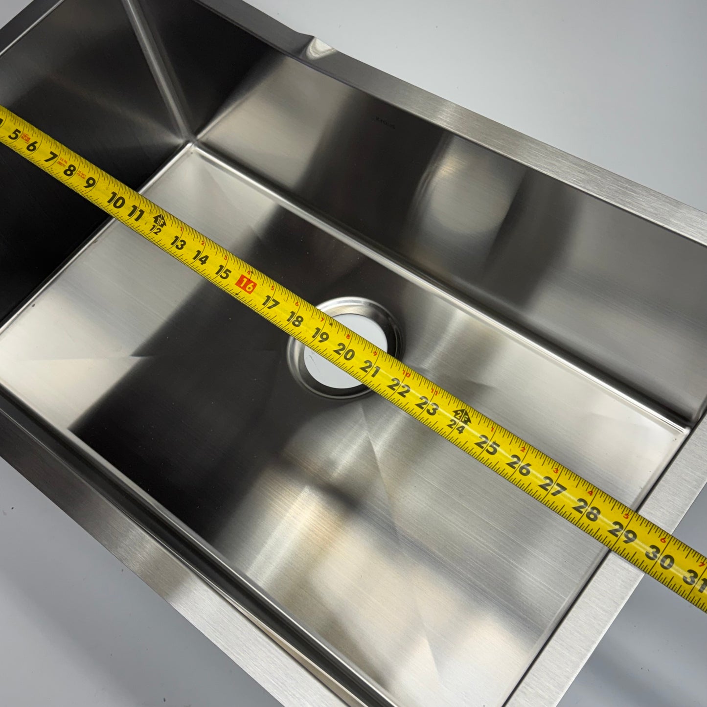 KRAUS (3 PACK) 30" Undermount Single Bowl 18 Gauge KHU100-30/18 (AS-IS, The Edge is Slightly Bent)