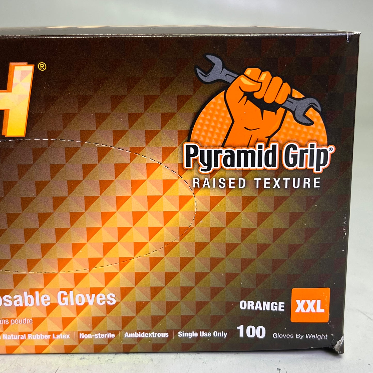 ADENNA (2 PACK) Catch Powder Free Nitrile Disposable Gloves Orange CAT459 Sz XXL