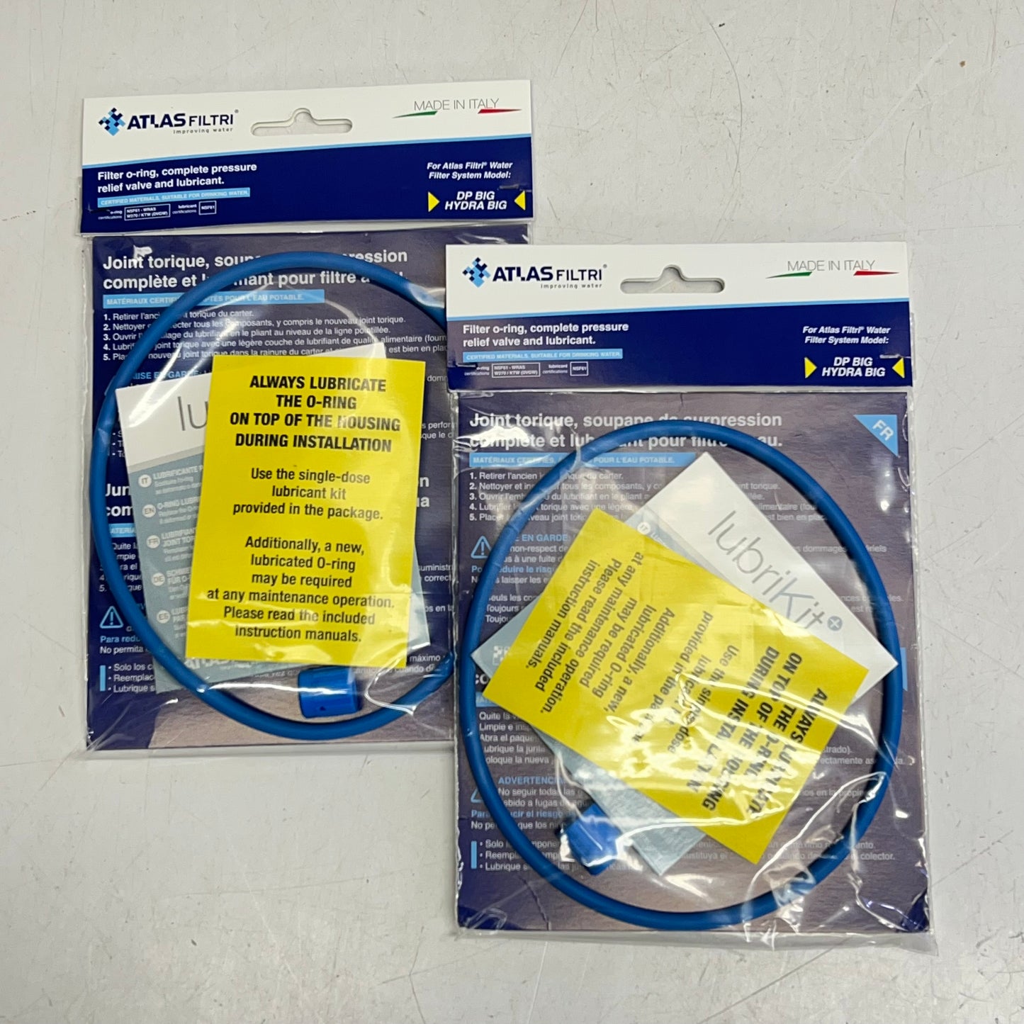 ATLAS FILTRI (2 PACK) Dp Big Hanger Card )-ring Lubrikit+ Vent Valve RE9020681