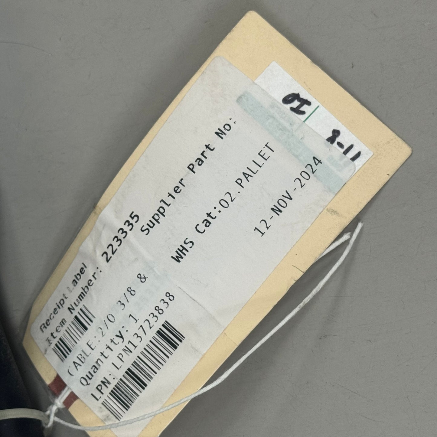 HYPERTHERM Welding Cable With 1/2 Lugs 2/0 3/8 x 25' 223335