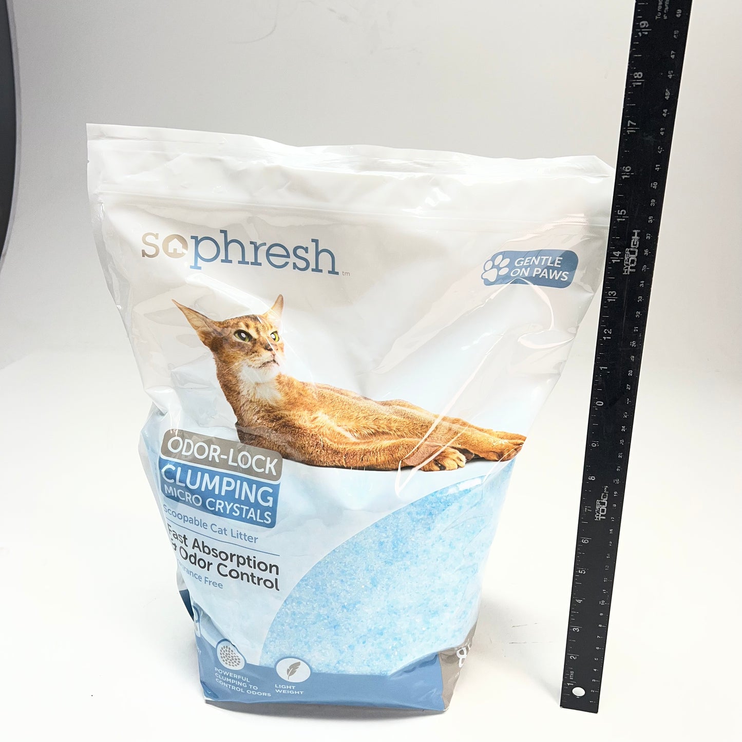 ZA@ SOPHRESH (2 PACK) Scoopable Odor-lock Clumping Micro Crystal Cat Litter 8lb Blue