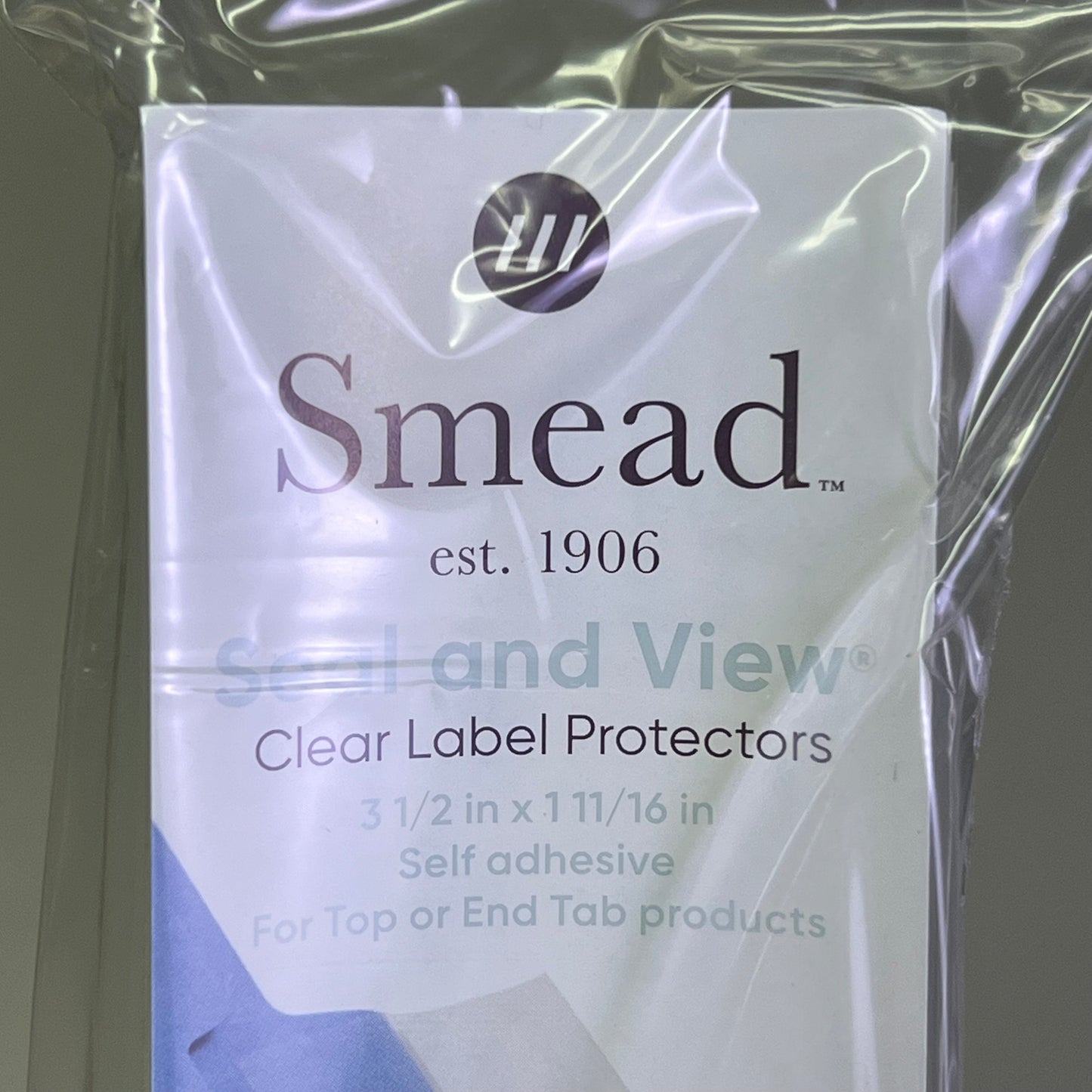 SMEAD (500 PACK) Seal & View Label Protectors 3-1/2" x 1-11/16" Clear  67600