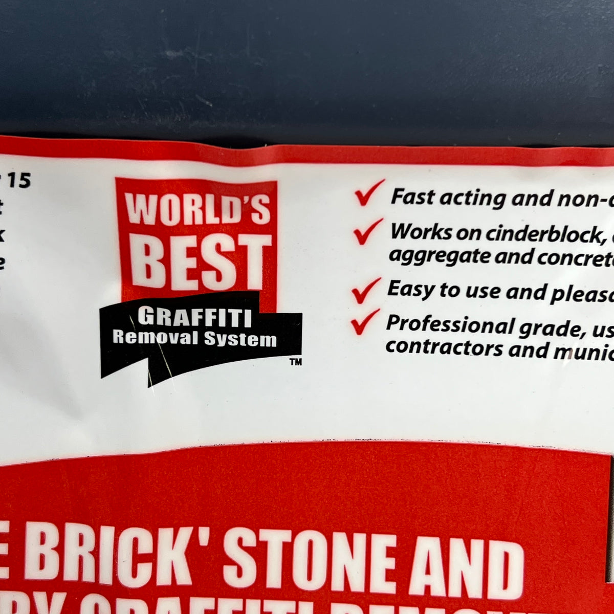WORLDS BEST GRAFFITI REMOVAL (2 PACK) Bare Brick, Stone & Masonry Graffiti 1 Gal