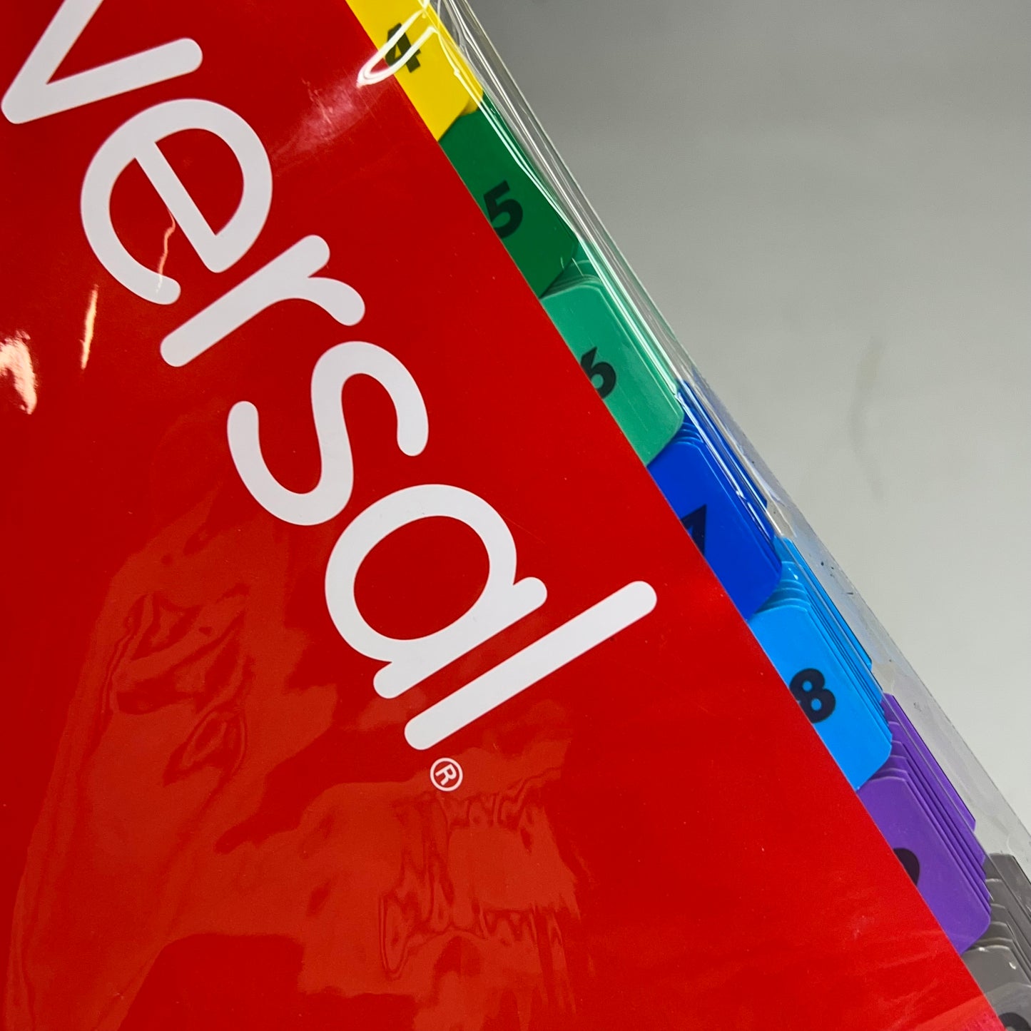 ZA@ UNIVERSAL  (1 PACKET, 6 SETS EACH) Deluxe Table Of Contents Dividers For Printers Multicolor/White