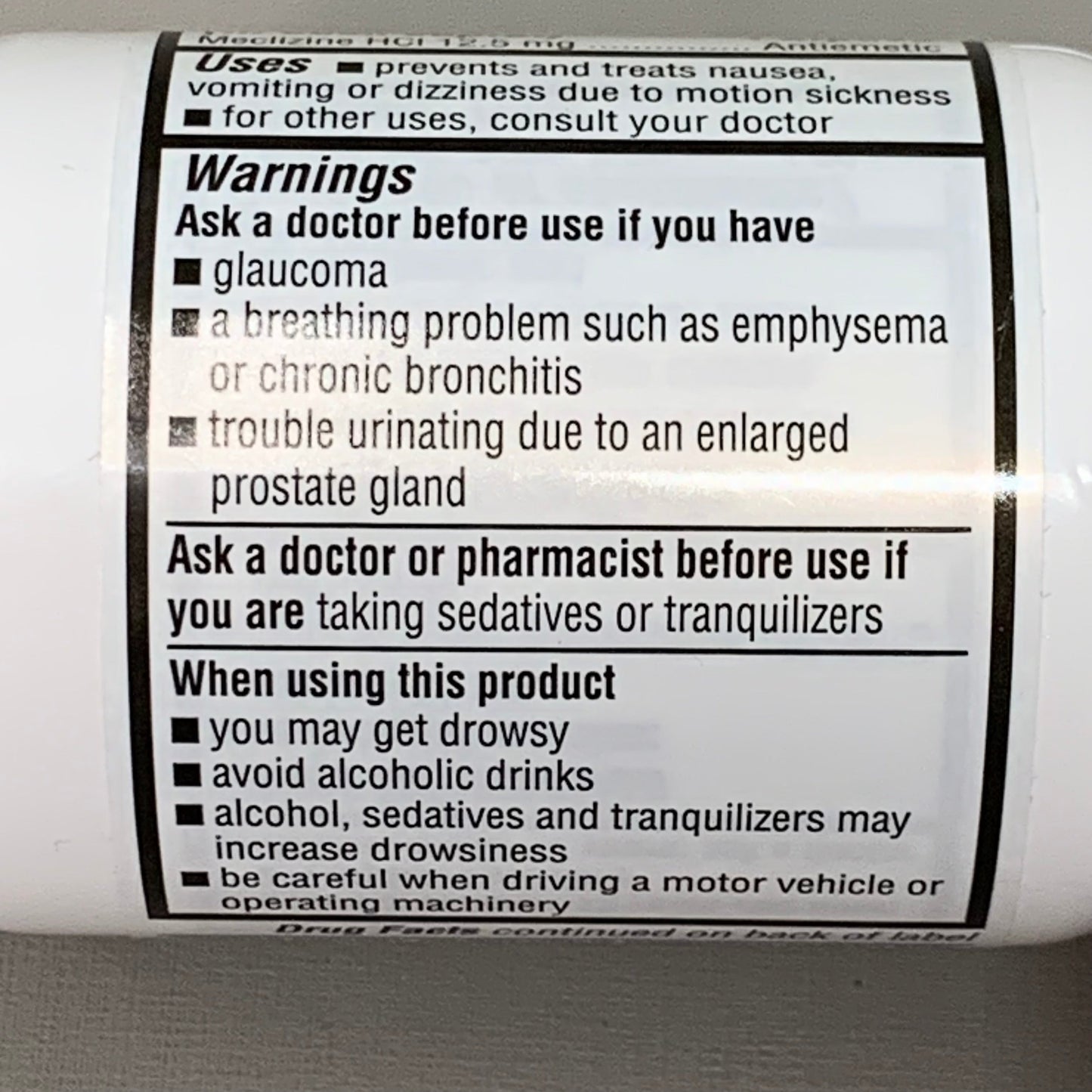 ZA@ RELIABLE 1 (3 PACK!) Meclizine HCI 12.5 MG 100 Caplets 23E178 BB-05/2025 E