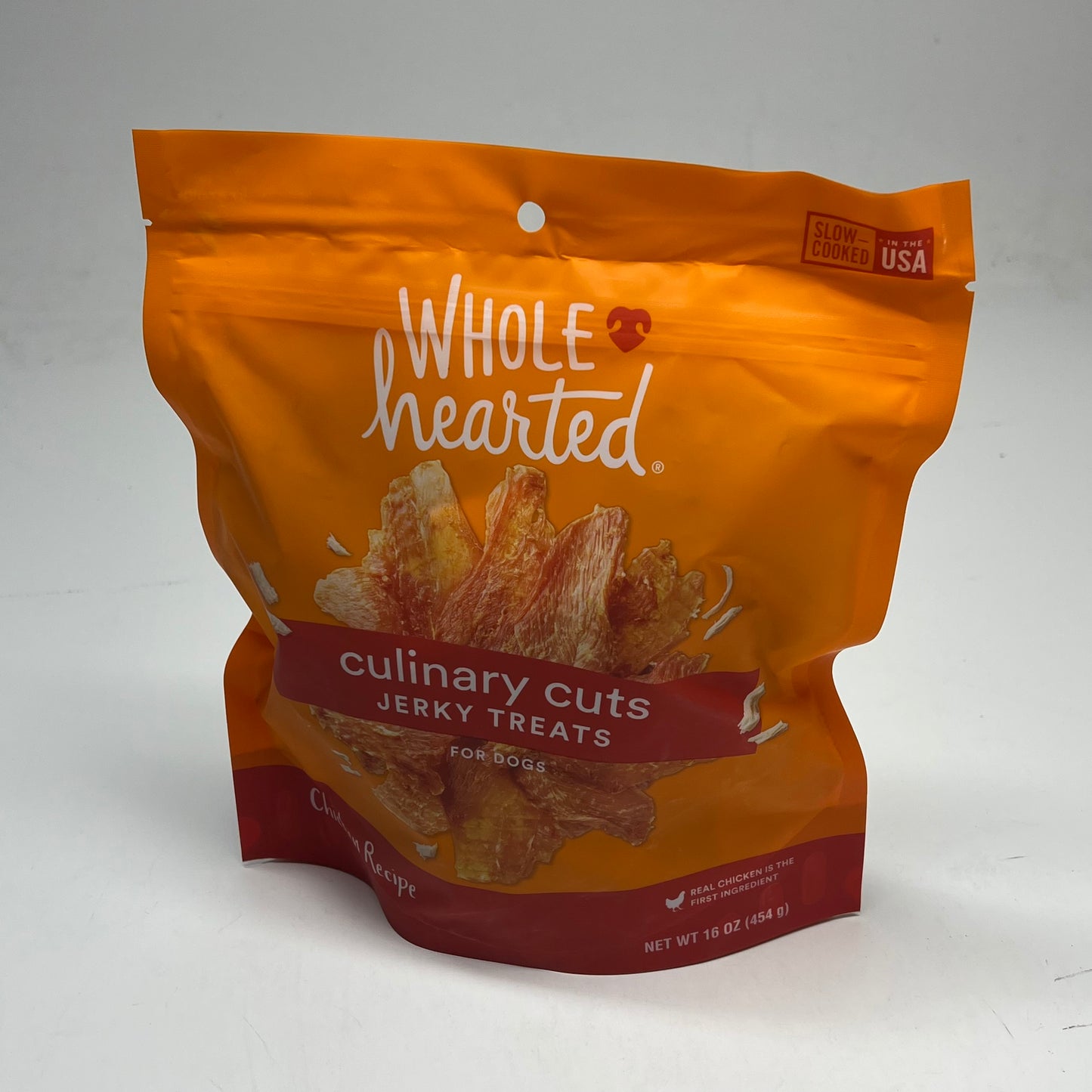 WHOLE HEARTED Culinary Cuts Jerky Treats For Dogs Chicken Recipe 16 Oz BB 09/27