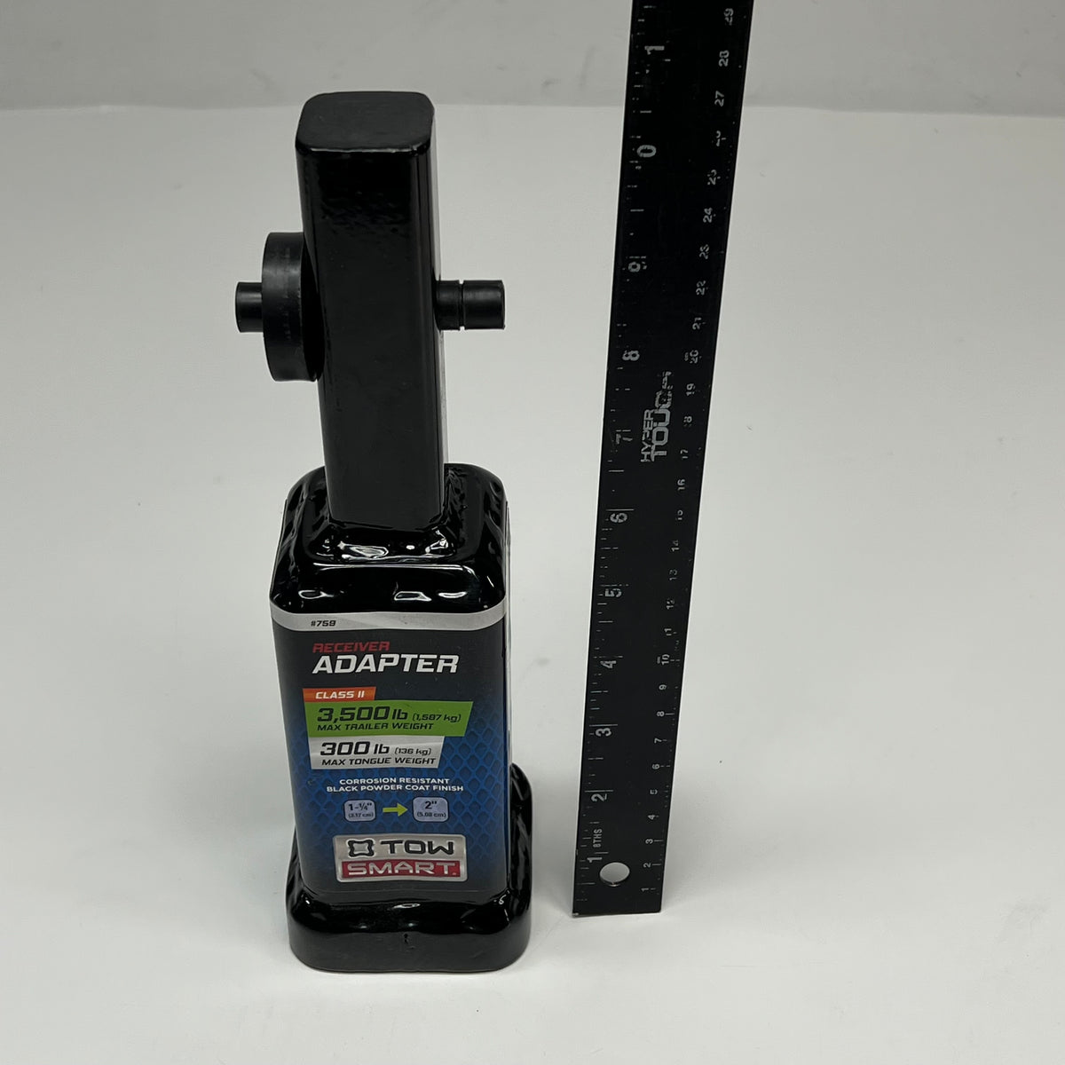 TOW SMART (2 PACK) Hitch Adapter Trailer Hitch Steel 1-1/4" to 2" Black 758
