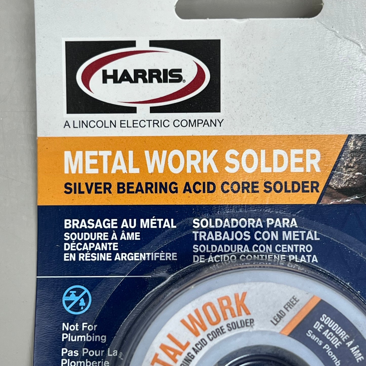 HARRIS (2 PACK) Lead Free Silver Bearing Acid Core Solder 1.6mm 430F Melt Temp 335191