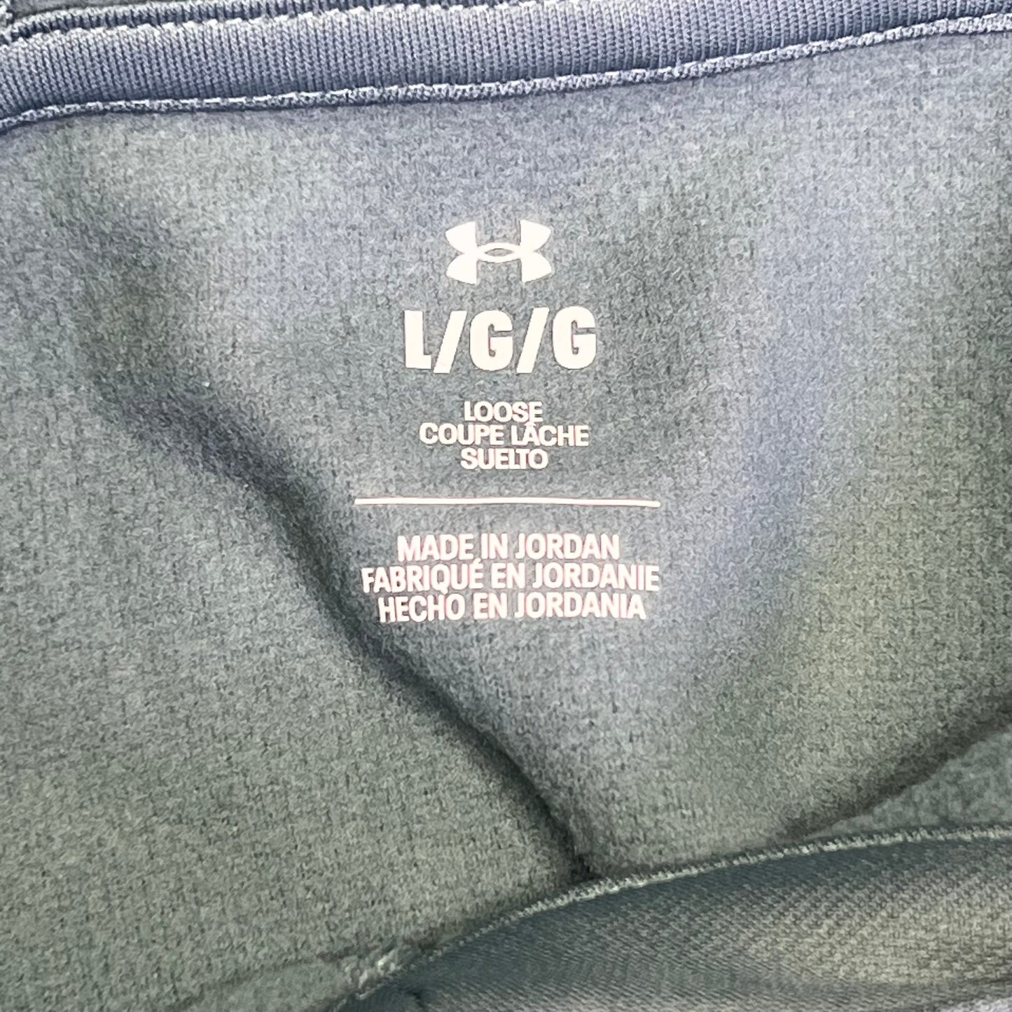 UNDER ARMOUR Breathable Fleece Graphic Hoodie Men's Sz L Jasper Blue 6003962