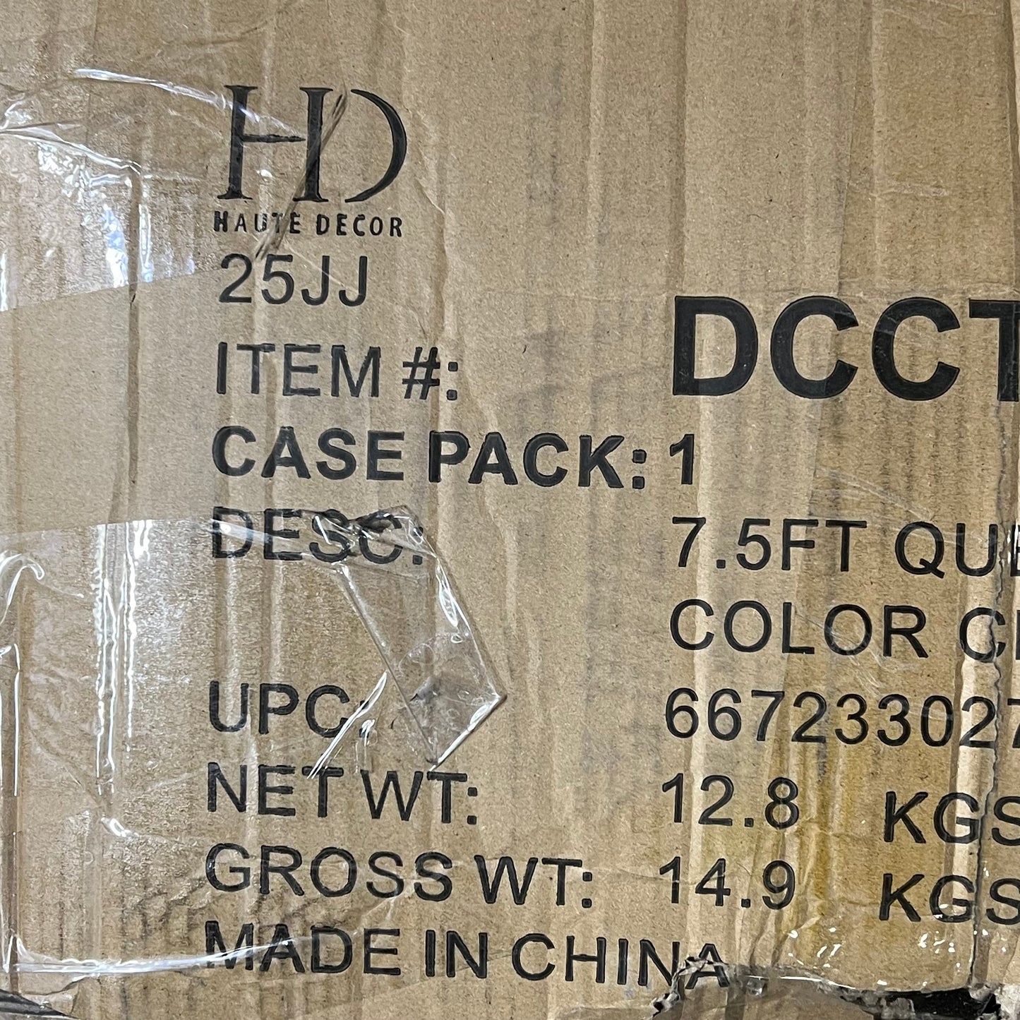 HAUTE DECOR  LED Pre-Lit Queensbury PE Fir Christmas Tree 7.5 ft Green DCCT7508