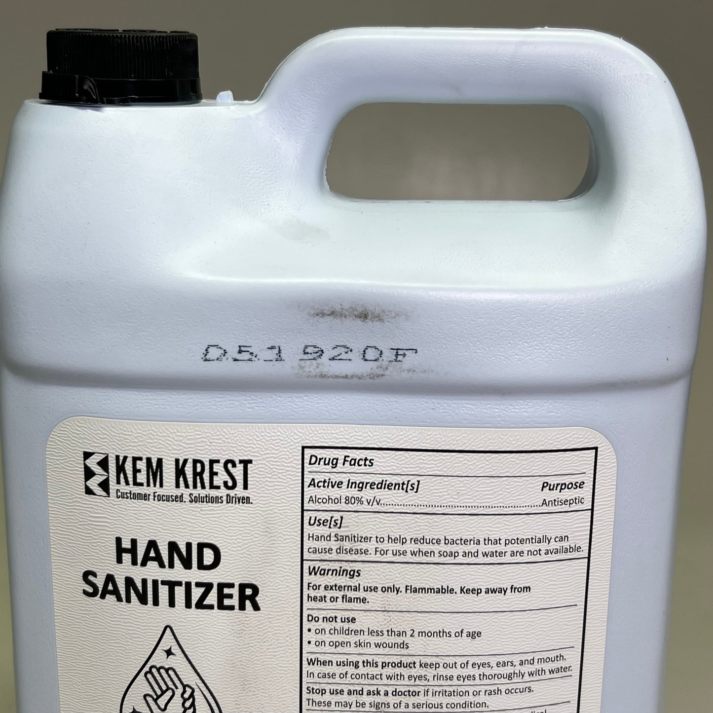 KEM KREST (3 PACK) Hand Sanitizer 1 Gal Alcohol Antiseptic 80% Topical Solution