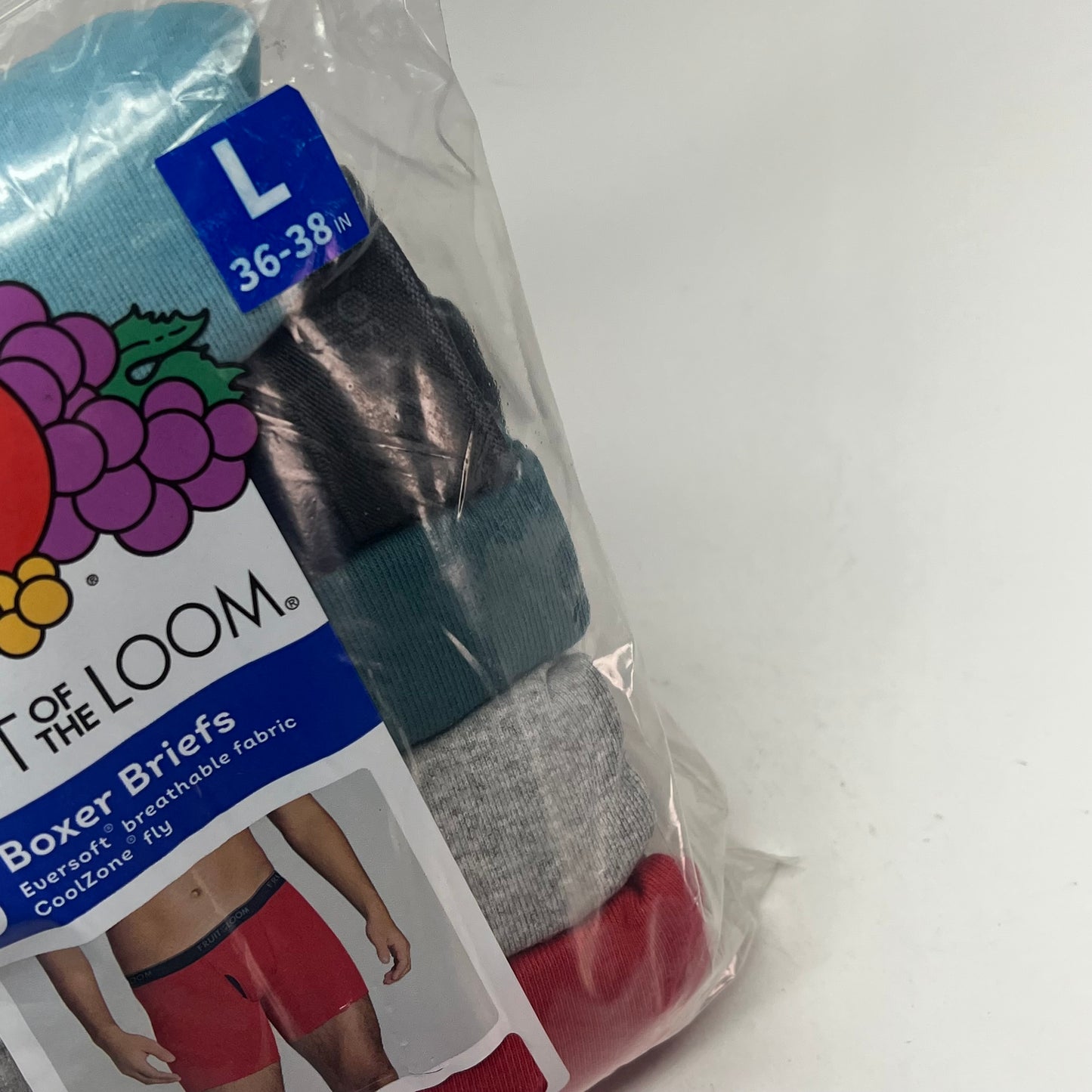 ZA@ FRUIT OF THE LOOM (5 PACK) Eversoft Breathable Fabric Briefs Men's Sz L Assorted Colors 5BL7CTQ