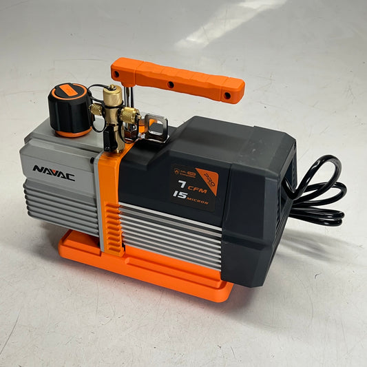 NAVAC Dual Stage Vacuum Pump A2l/r32 Compatible 7 CFM Orange/Silver NP7DP2