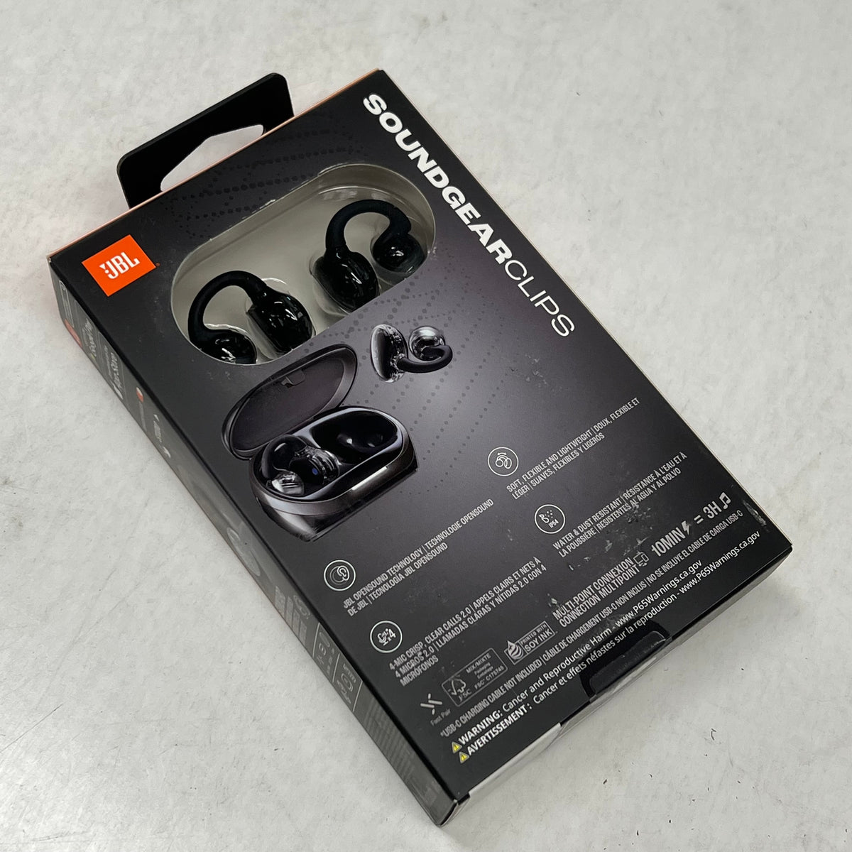 JBL Sound Gear Clips Open Ear Sonic Arc Design Extra Bass 32 Hr Charge Black