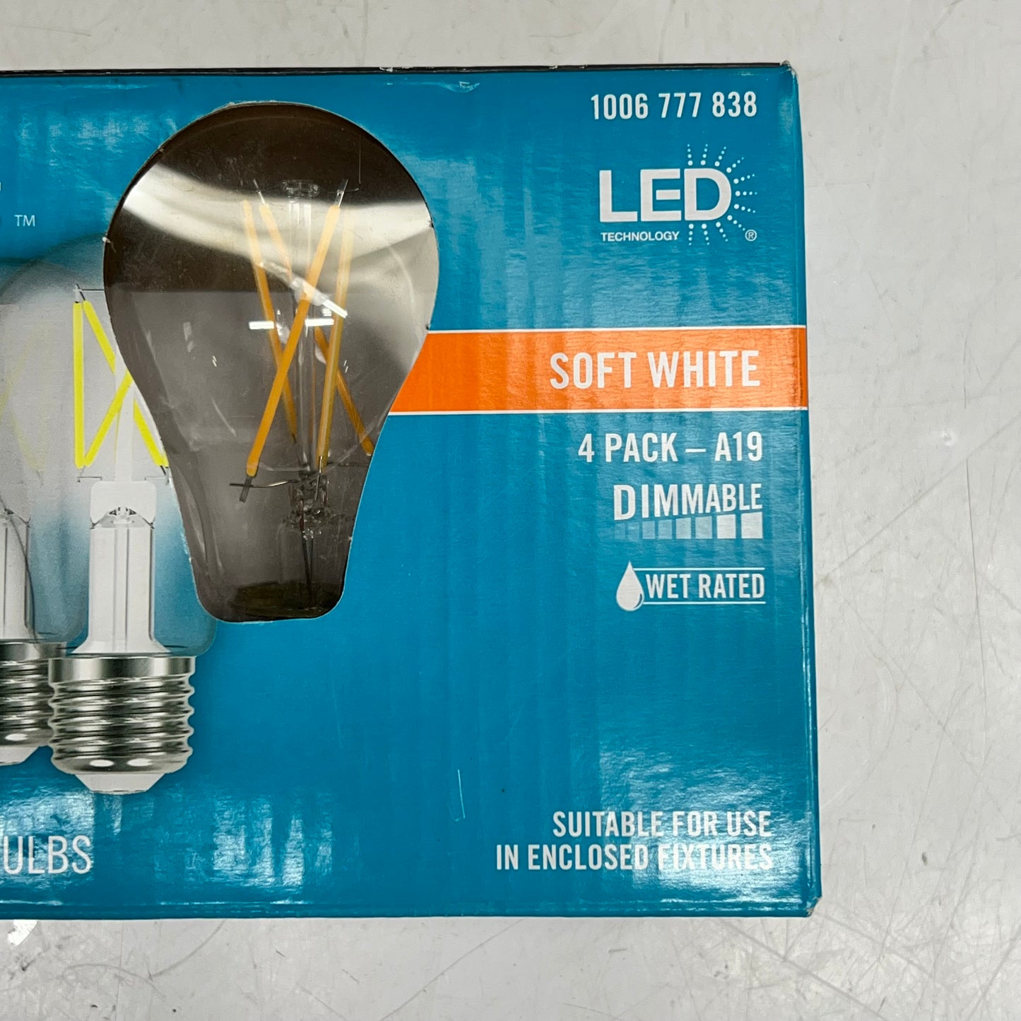 ZA@ ECOSMART (SET OF 4) Energy Efficient Led Bulbs  60W A19 Dimmable Soft White 1006777838