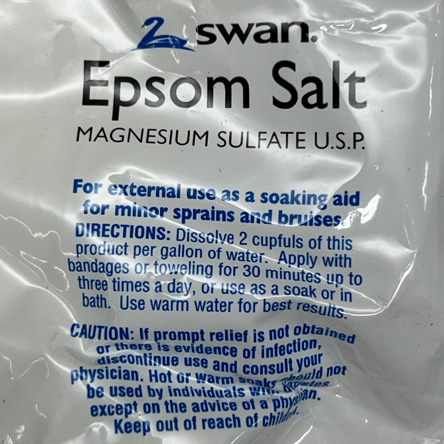 SWAN (12 PACK) Epsom Salt Magnesium Sulfate U.S.P 16 oz Each BB 07/27