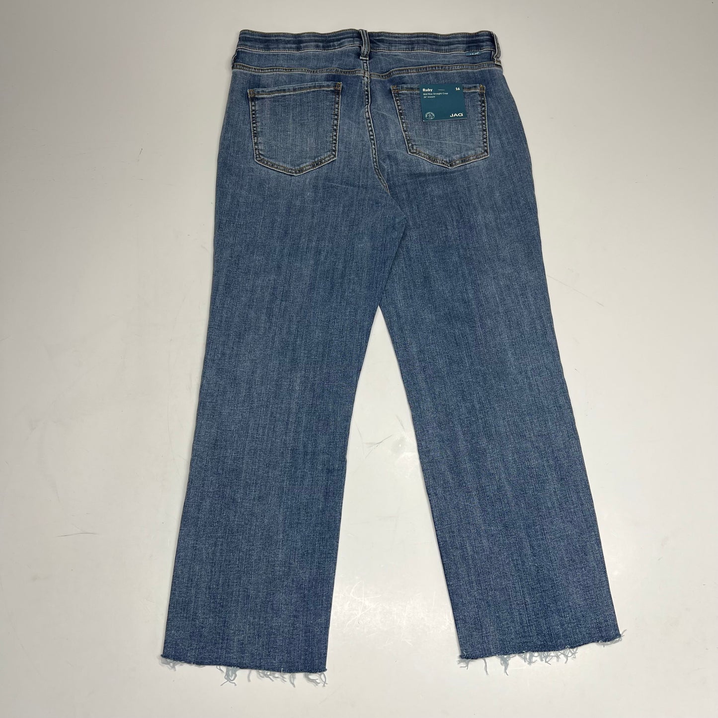 JAG Ruby Mid Rise Straight Crop Jeans Women's Sz 16/26 Ocean Front J2877SCV321