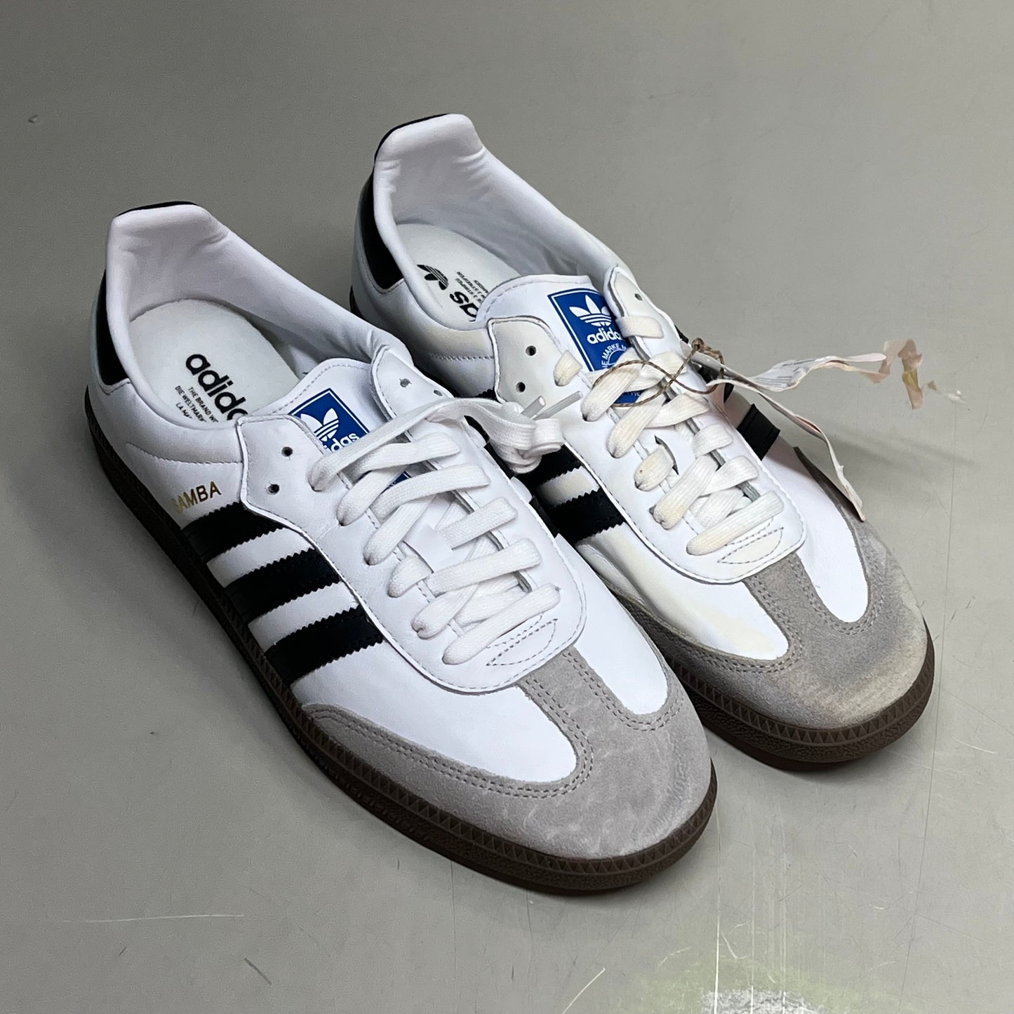 ZA@ ADIDAS Samba OG Sneaker Regular Fit Men's Sz 9.5 Black/White/Grey B75806 (As-is)