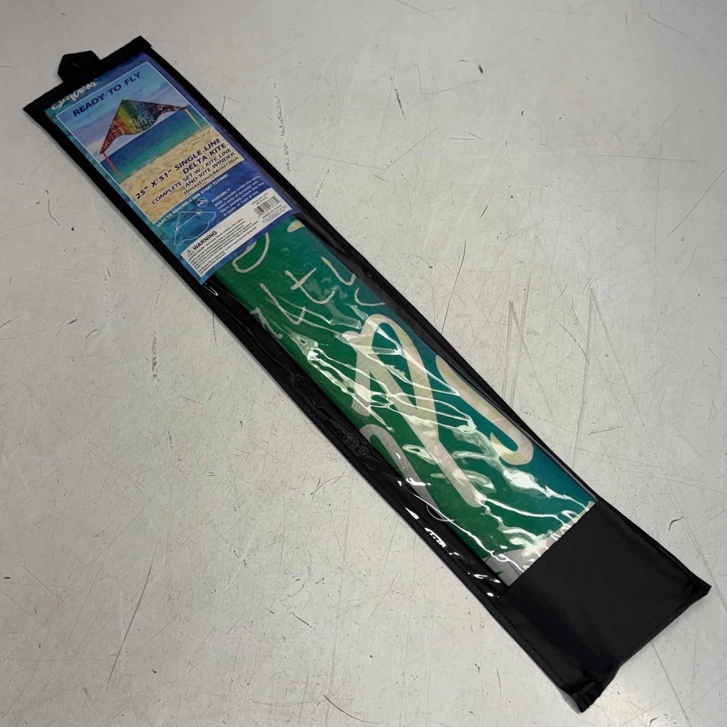 SURFGEAR Single Line Beach Life-Designed Delta Kite - Complete Set with Kite Line & Winder Sz 25" x 51" KIT2 DELTA KITE