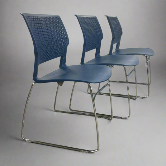 SITONIT SEATING (3 PACK) Orbix Chair 33”x 17”x 18” Blue