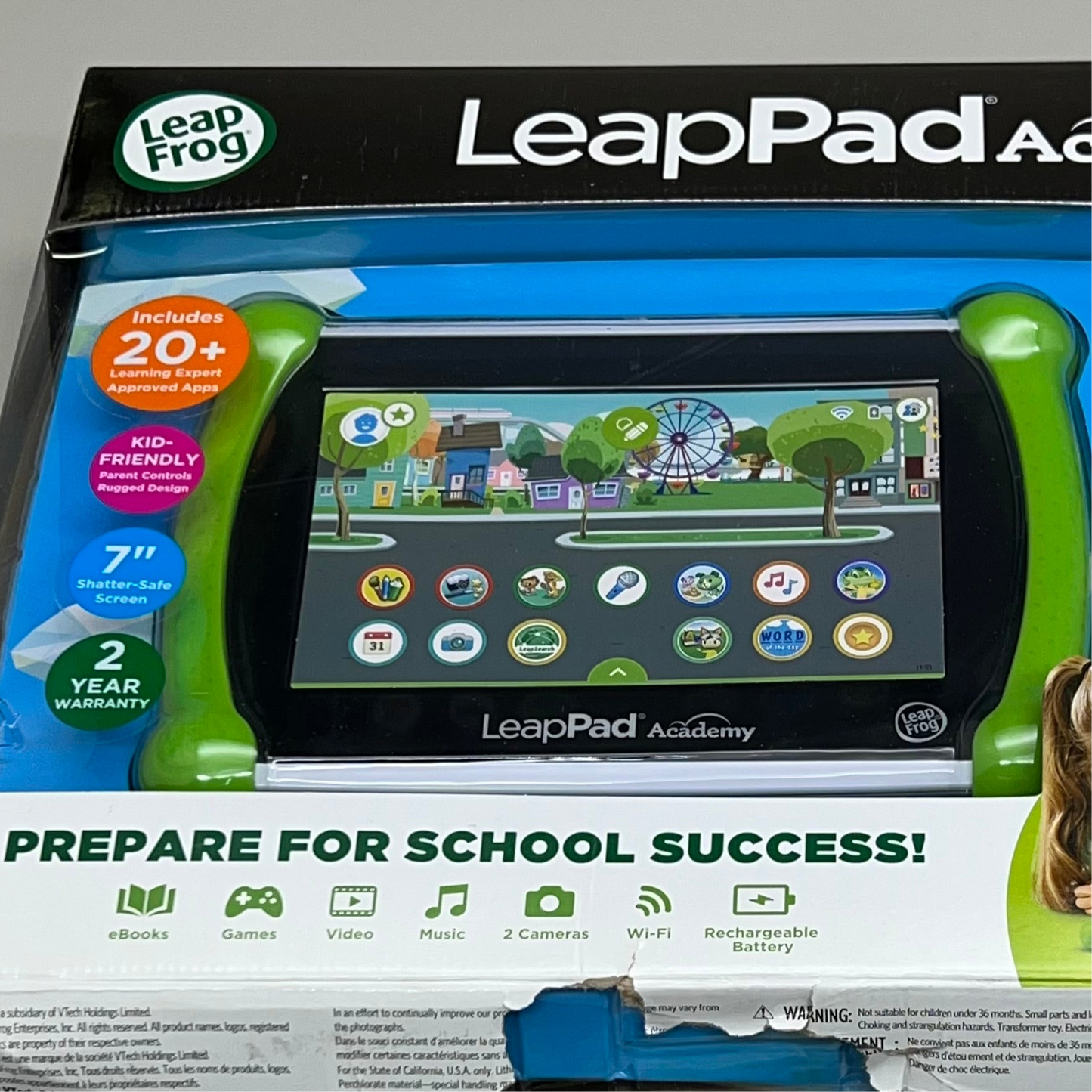 VTECH Leapfrog LeapPad Learning Tablet English Shatter-Free Screen 3-8yrs 6022 (New Other)