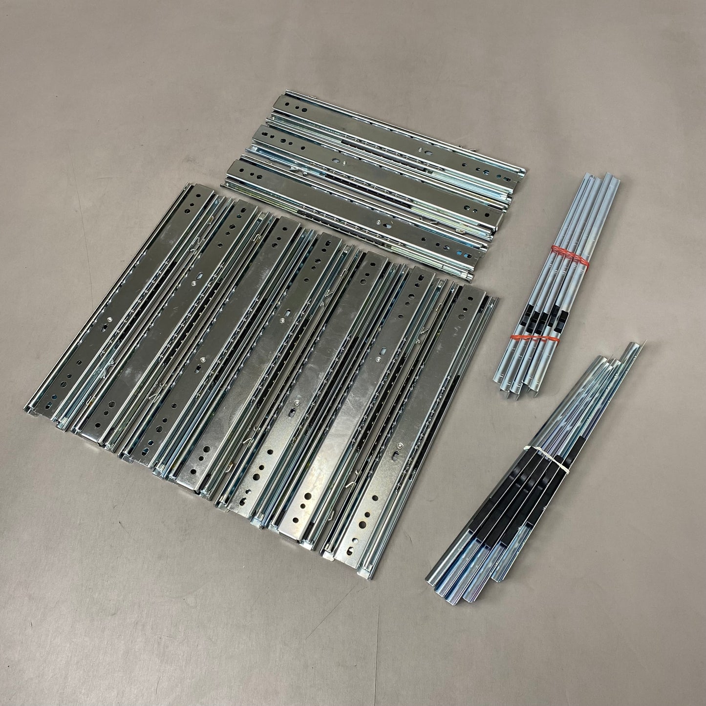 KNAPE AND VOGT (10 Pk ) Over Travel Low Profile Drawer Slide Set 12 inch Silver 6505