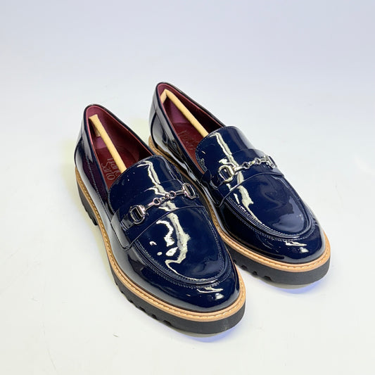 FRANCO SARTO Platform Carolynn Tassel Loafer Womens Sz 8-1/2 M Inky Navy 06919