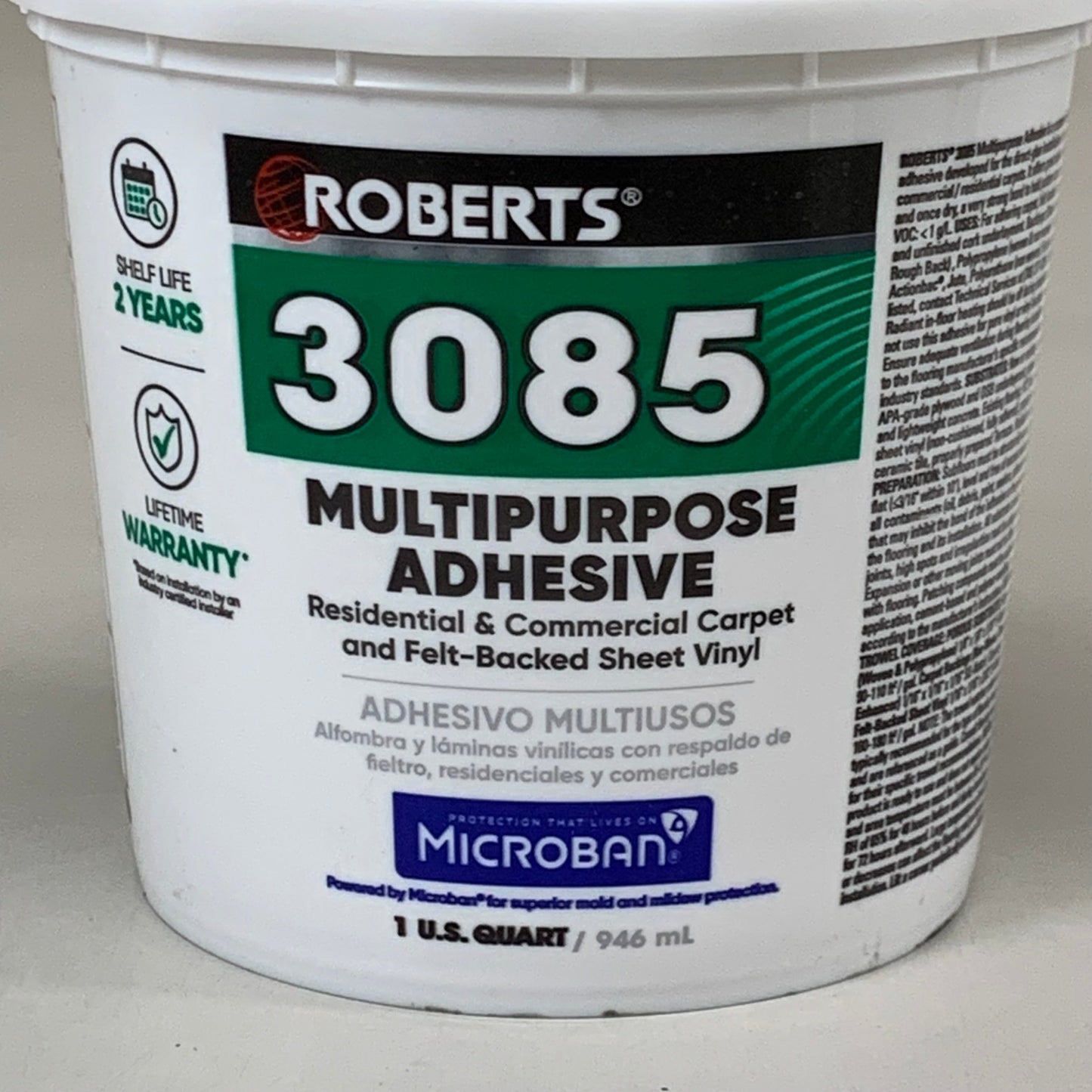 ZA@ ROBERTS Multipurpose Carpet & Felt-Backed Sheet Vinyl Floor Adhesive 3085 B