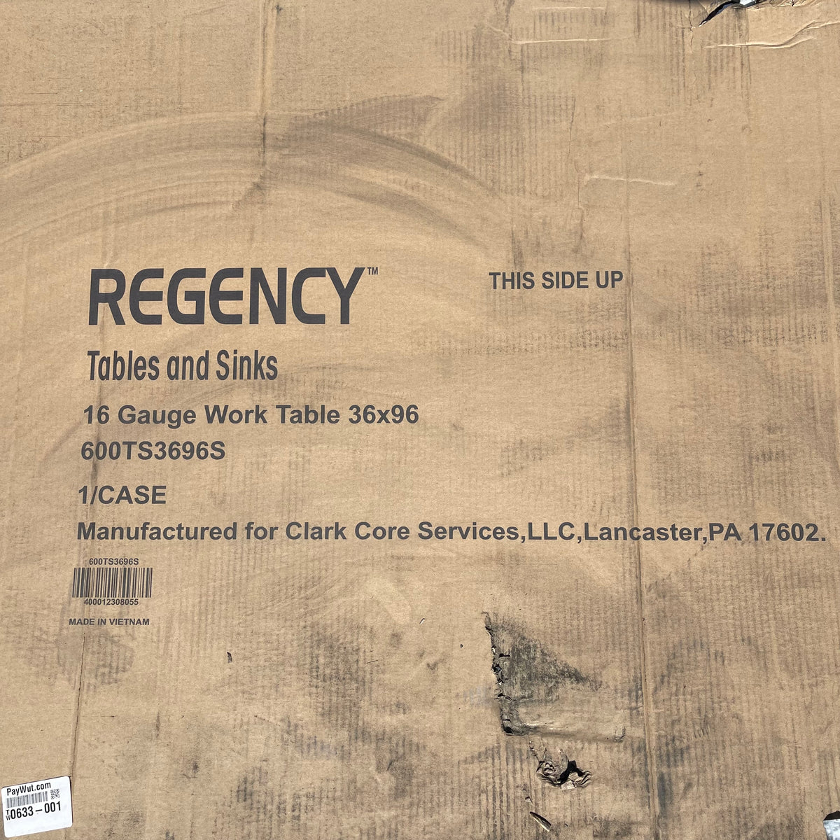 REGENCY Commercial Work Table 96"x36" Stainless Steel 600TS3696S