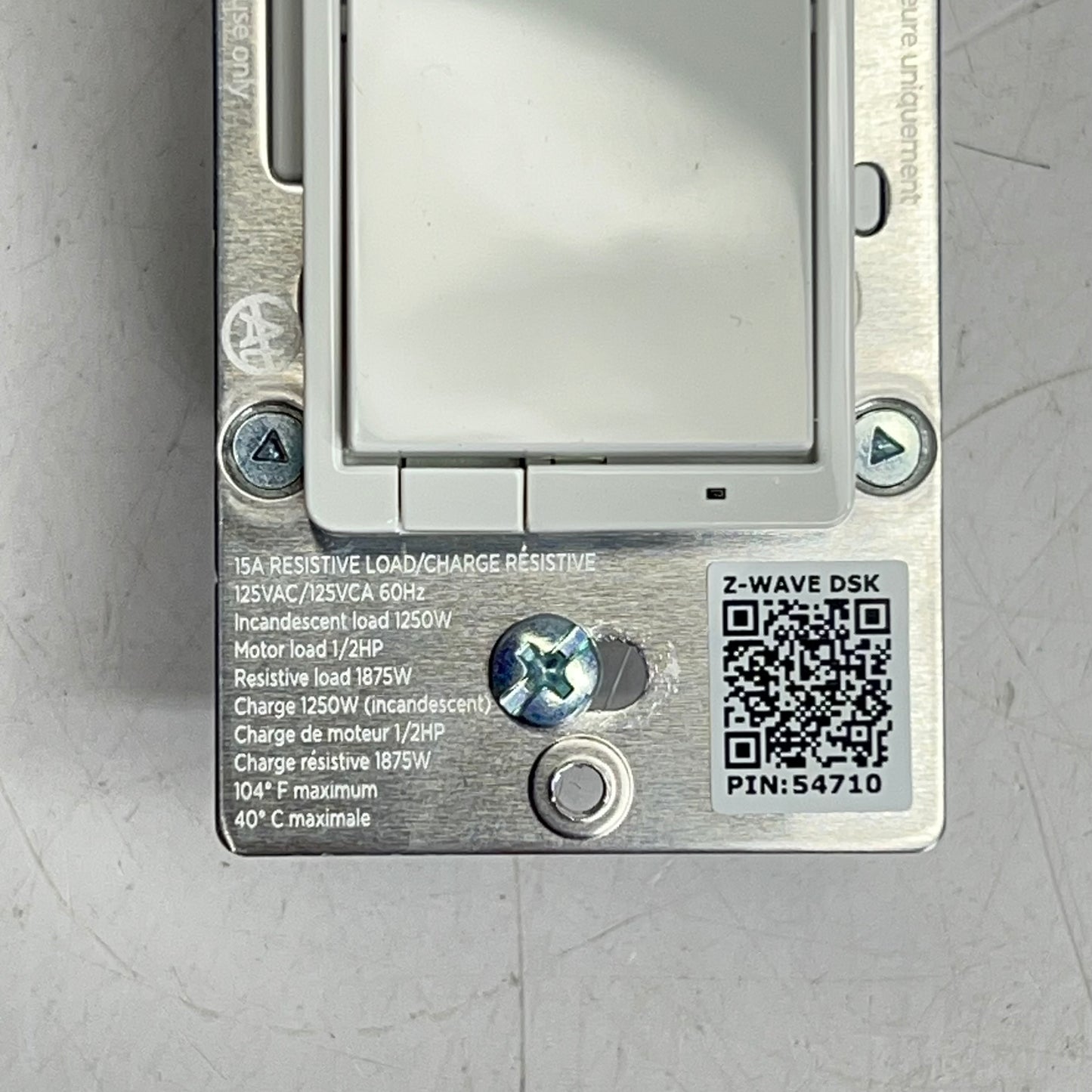 JASCO PRO Z-wave Plus in Wall Smart Switch 15 A 125V 60HZ White 76596