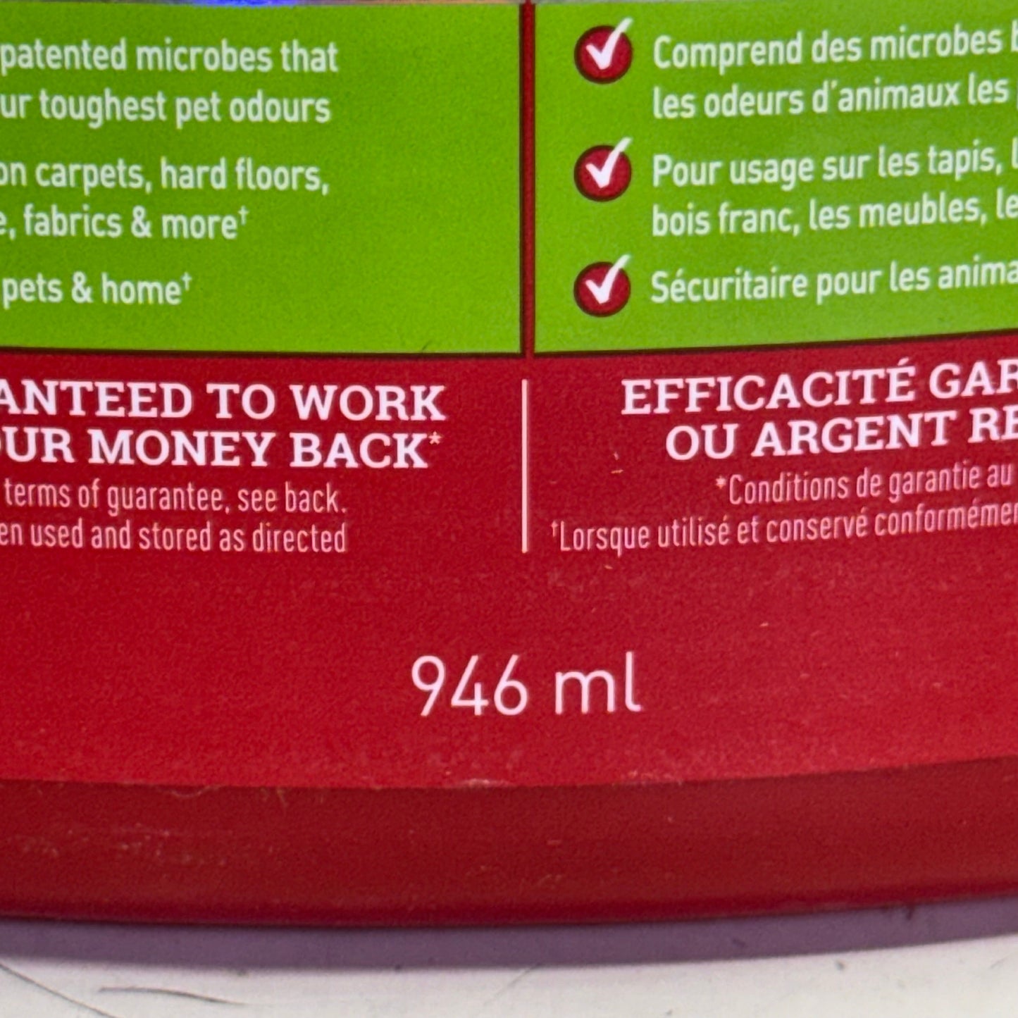 ZA@ NATURE'S MIRACLE (2 PACK) Advanced Stain & Odour Eliminator 946 ml, Red G