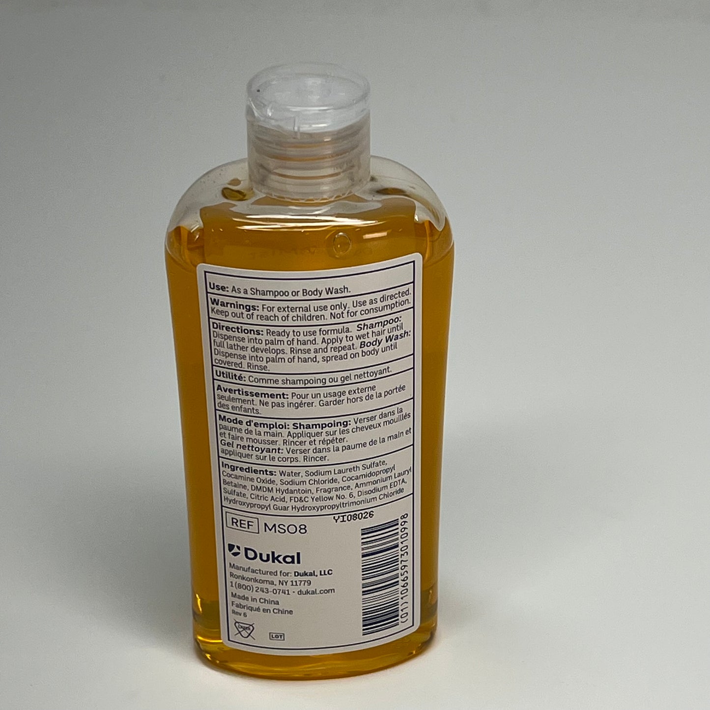 ZA@ DAWNMIST (6 PACK) Shampoo & Body Wash Apricot Scent Ph Balanced 8 Fl Oz  Orang|e VI08026