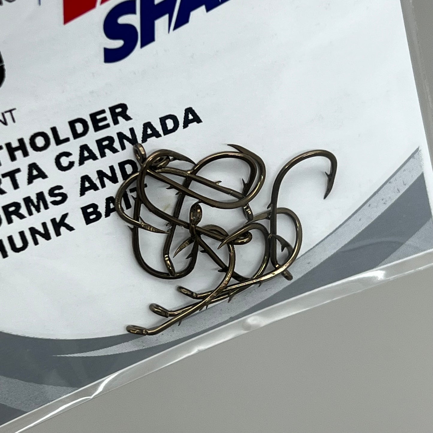 EAGLE CLAW (5 PACK) Sharp Worms & Chunk Baitholder Hook Bronze #6 10pc L181G-6