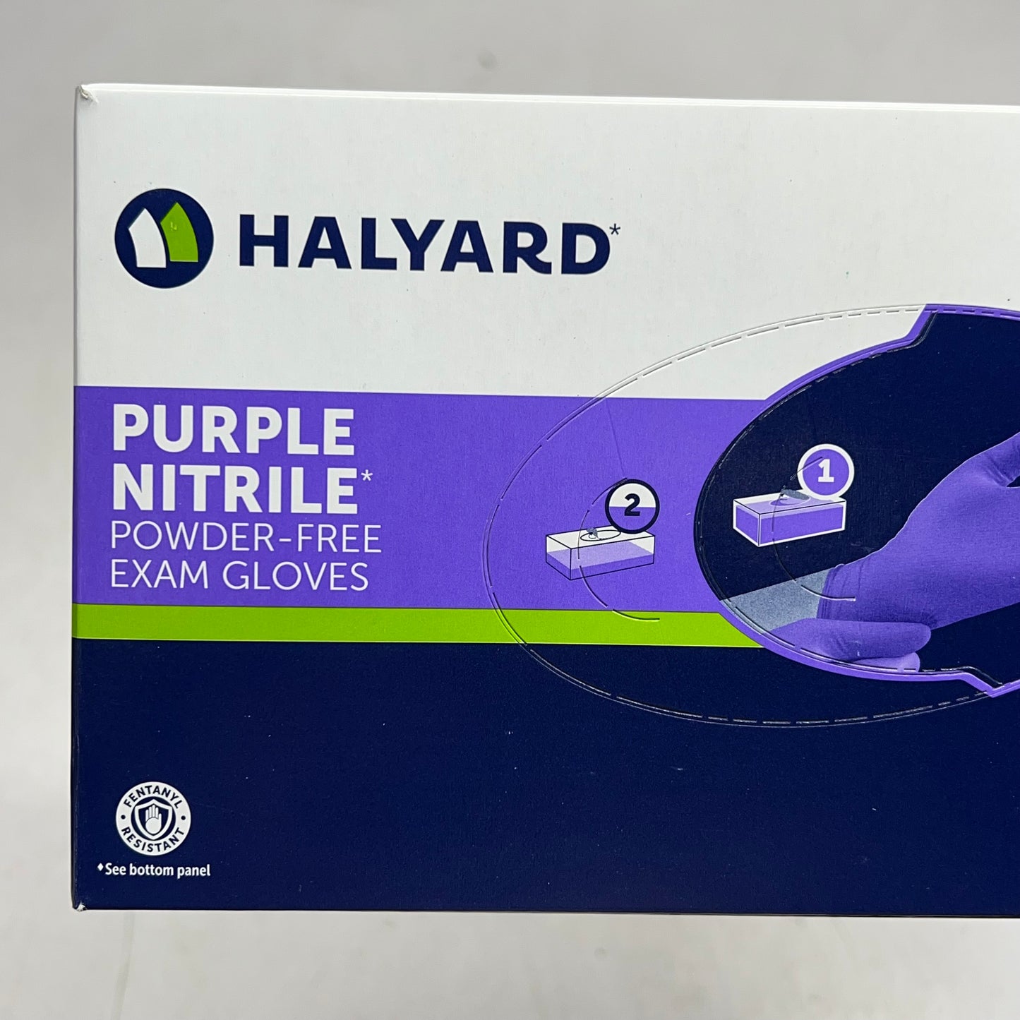 HALYARD (2 PACK, 100 EACH) Exam Glove Powder Free Sz L Purple 55083 BB 06/30