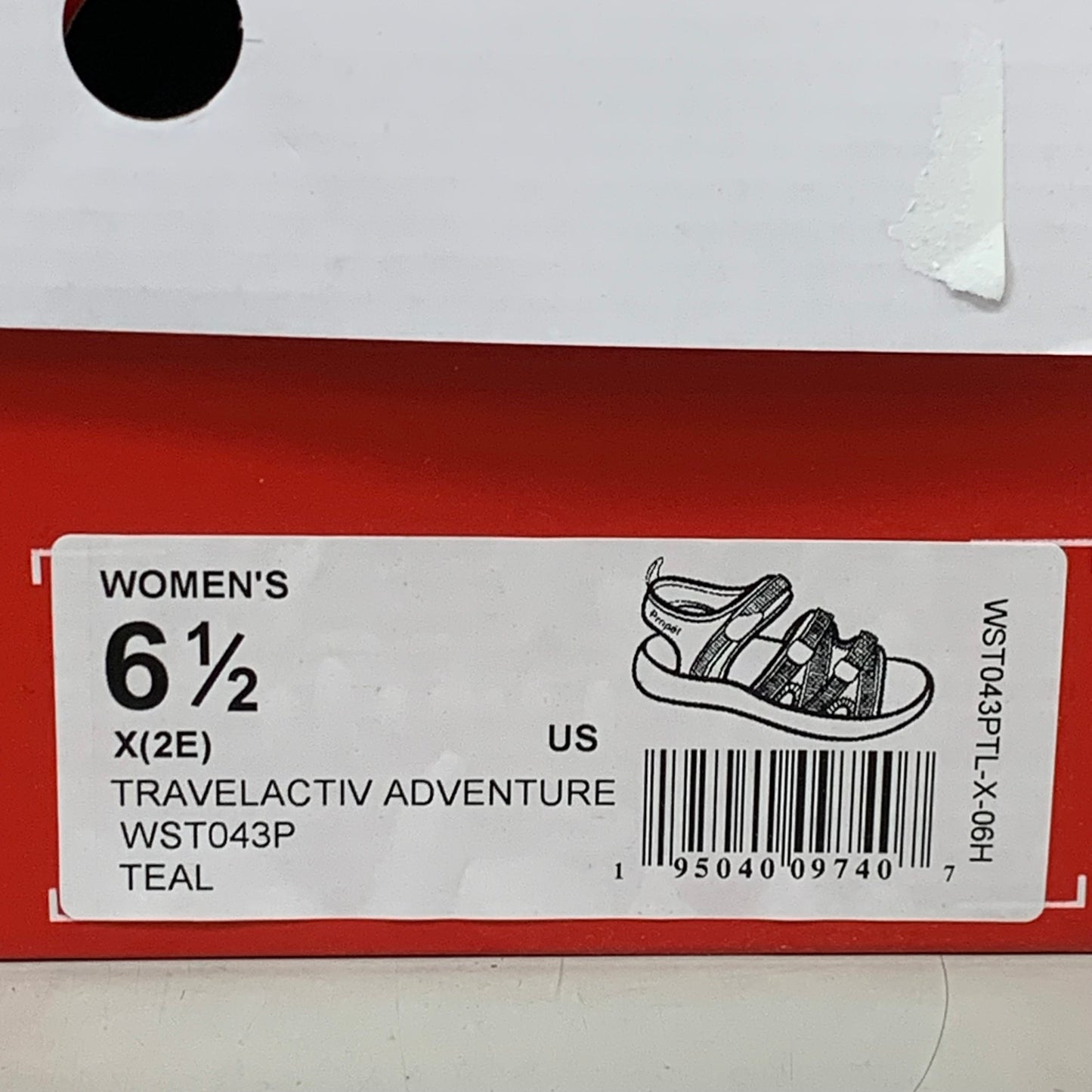 PROPET Travelactiv Adventure Sandals X(2E) Women's SZ 6.5 Teal WST043PTL-X-06H