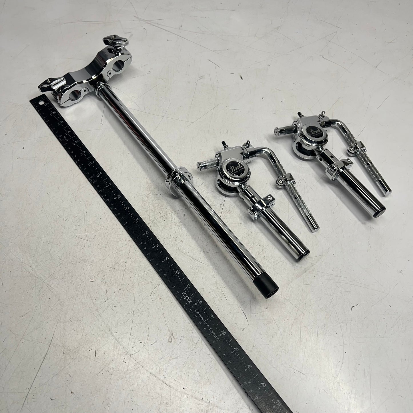 PEAL Twin Tom Stand W/ L-rod Premium Tour Grade Adjustable Chrome T-1035L