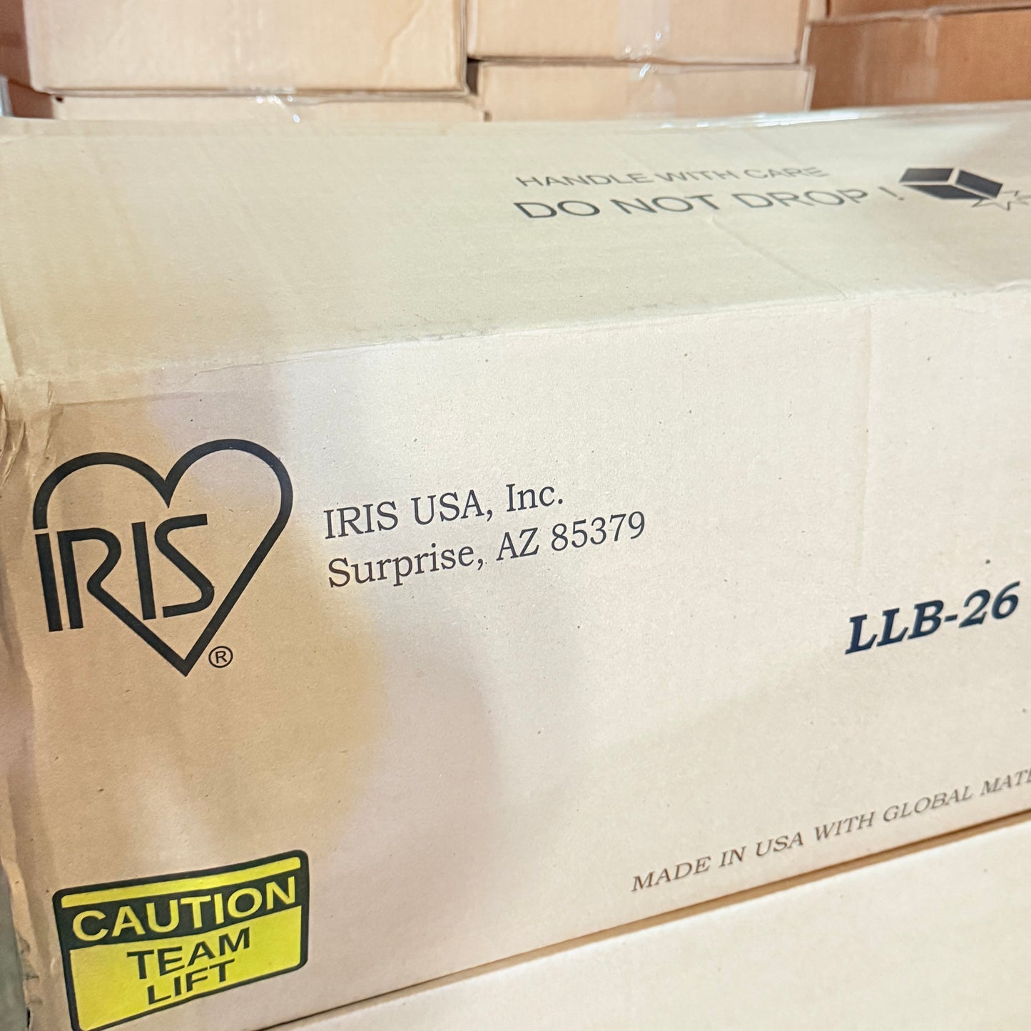 IRIS (2 PACK) Large Modular Latching Box - Purple Handle 14.8"L x 11"W  Clear