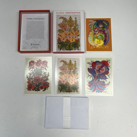 POMEGRANATE (20 PACK) Flora Fantastica Notecards W/ Envelopes  4x6" BX014