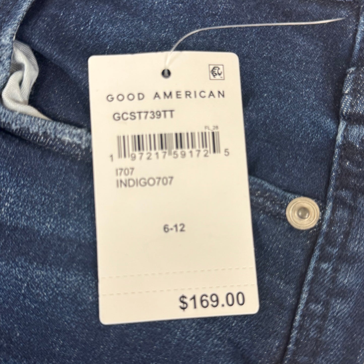 GOOD AMERICAN Always Fits Good Curve Straight Jeans Women's Sz 6/12 Indigo707 GCST739TT
