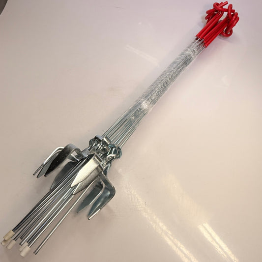 ZA@ FENSMILE (24 PACK) Fence Shock Systems Pig Tail Galvanized 41 in Red (New-AS-IS)