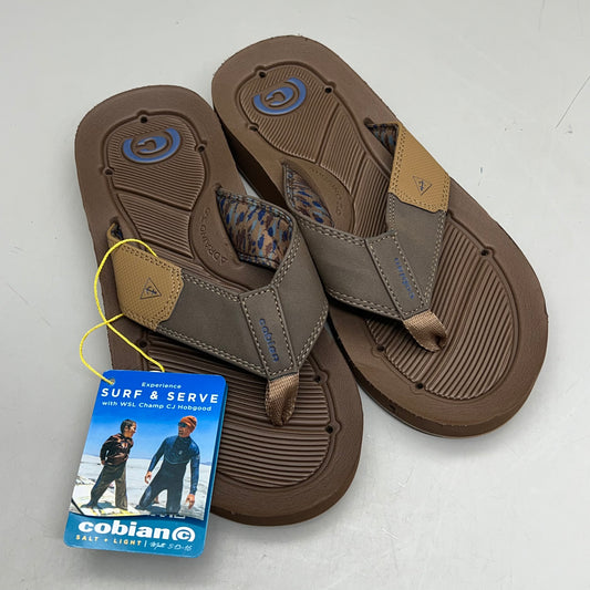 COBIAN Synthetic Suede Draino 3 Sandals  Men's Sz 12, EU 45 Brown HBD23-200-12